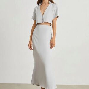 NWT Commense Martha Satin Skirt Set